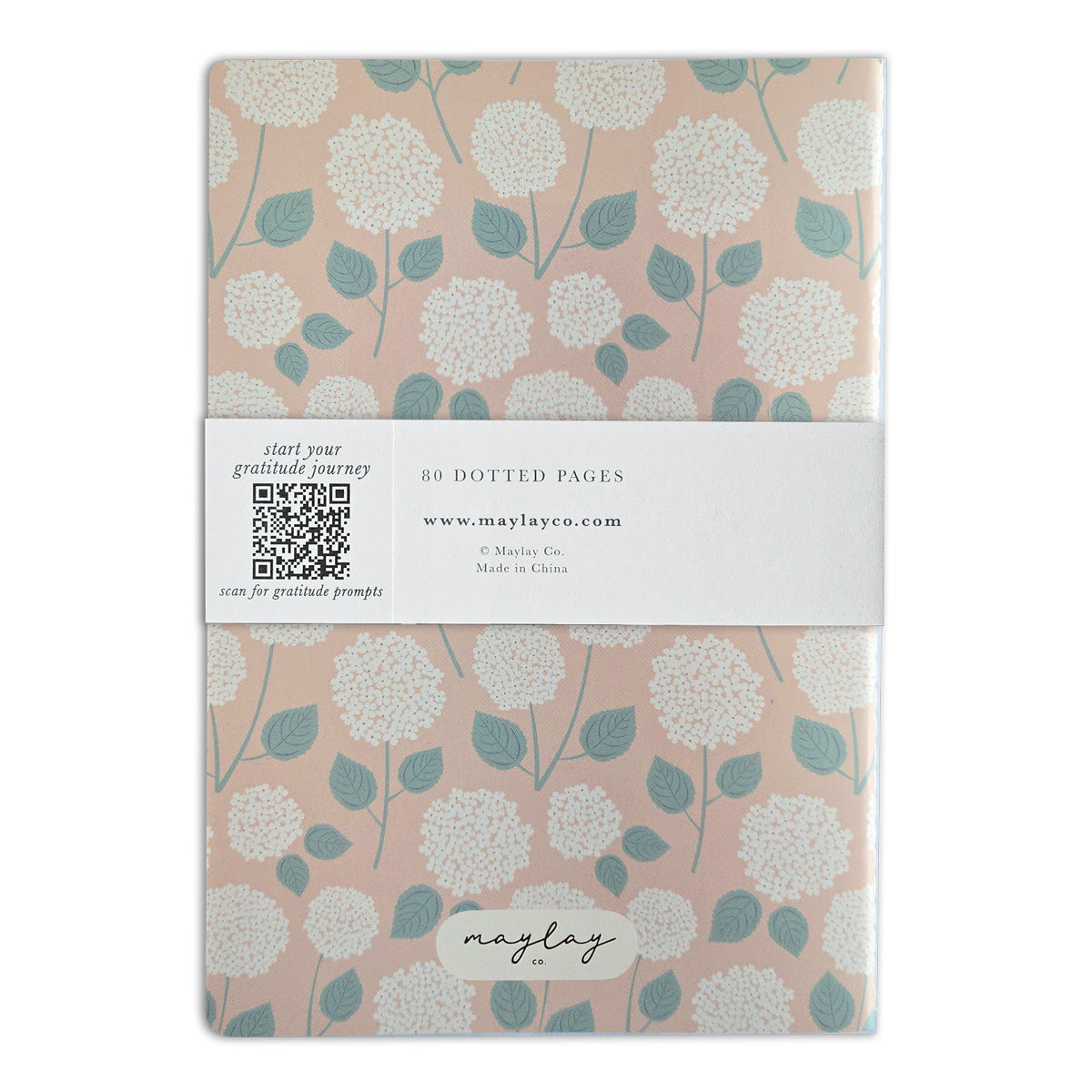 Hydrangeas Floral "I Am Grateful" Jotter Notebook (B6)