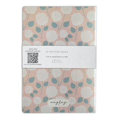 Hydrangeas Floral "I Am Grateful" Jotter Notebook (B6)