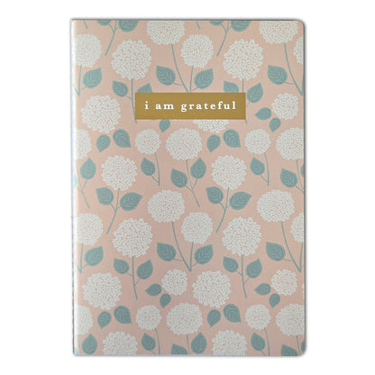 Hydrangeas Floral "I Am Grateful" Jotter Notebook (B6)