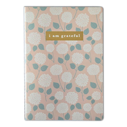 Hydrangeas Floral "I Am Grateful" Jotter Notebook (B6)