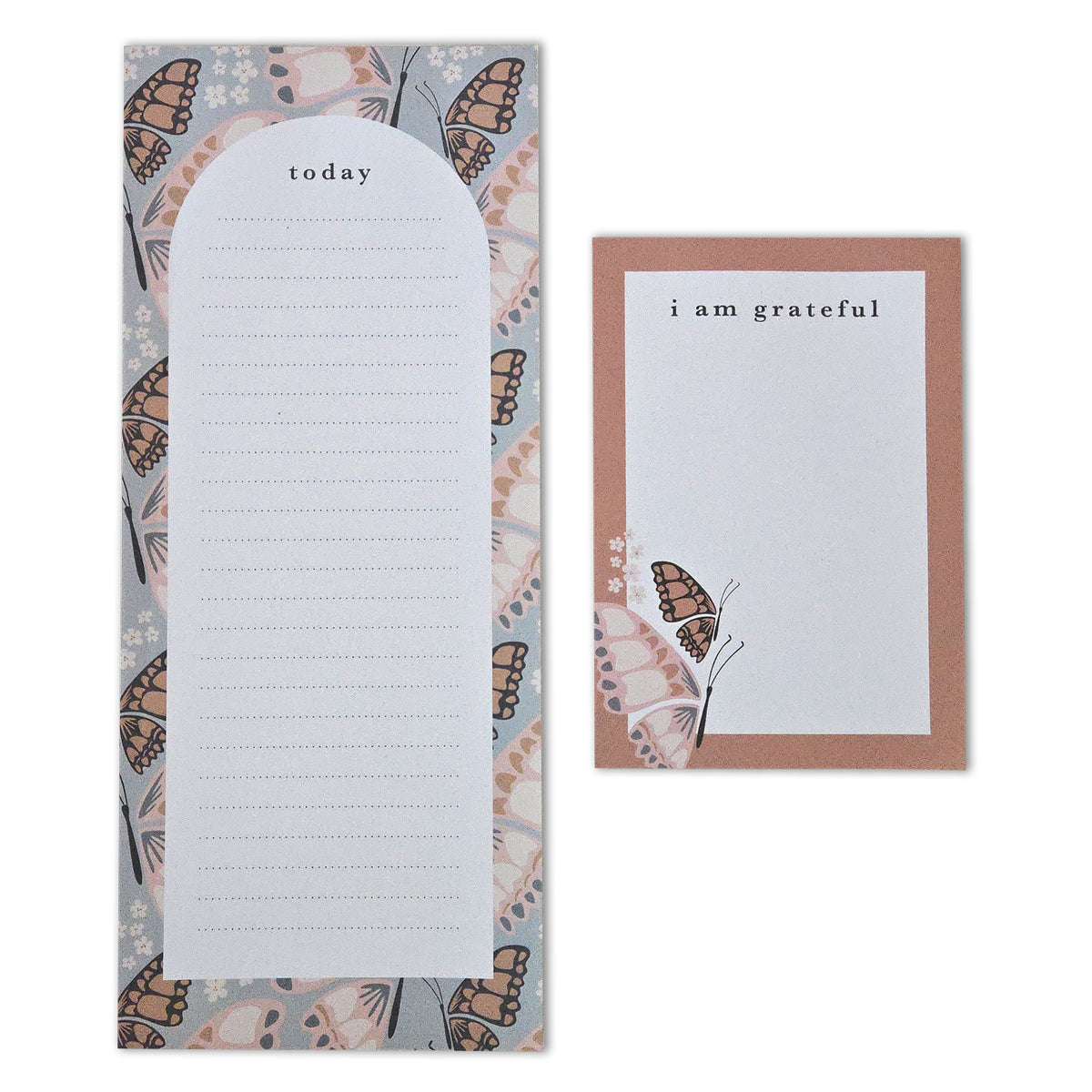 Butterfly Floral Gratitude 2Pk Notepad Set