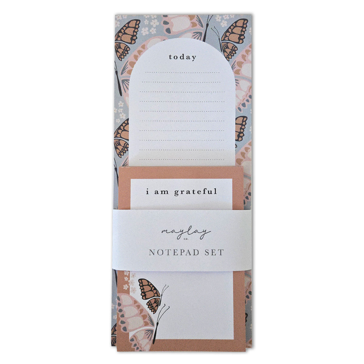 Butterfly Floral Gratitude 2Pk Notepad Set