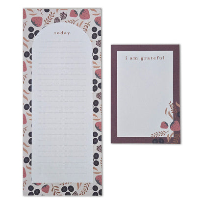 Fruity Floral Gratitude 2Pk Notepad Set
