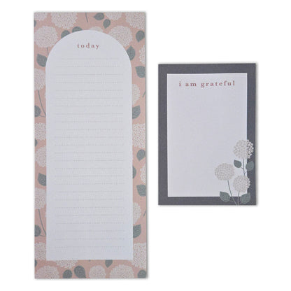 Hydrangeas Floral Gratitude 2Pk Notepad Set