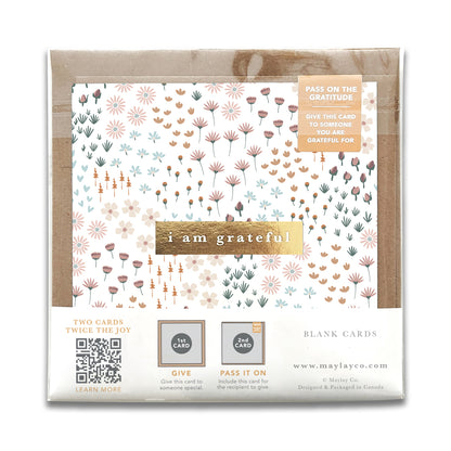 Summerfield Florals "I Am Grateful" Gratitude Greeting Cards