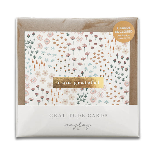 Summerfield Florals "I Am Grateful" Gratitude Greeting Cards
