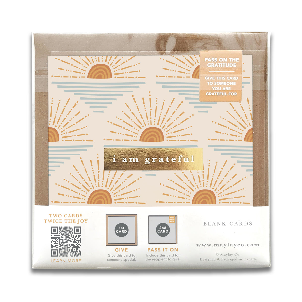 Sunrise "I Am Grateful" Gratitude Greeting Cards