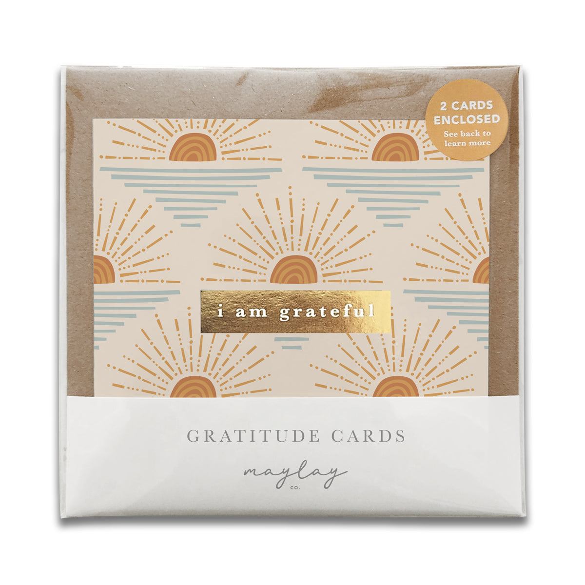 Sunrise "I Am Grateful" Gratitude Greeting Cards