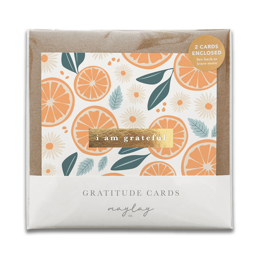 Tang Oranges "I Am Grateful" Gratitude Greeting Cards