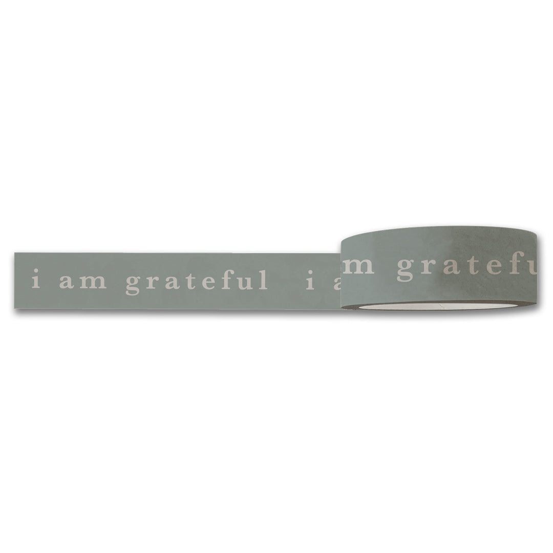 I Am Grateful Washi Tape - Sage Green