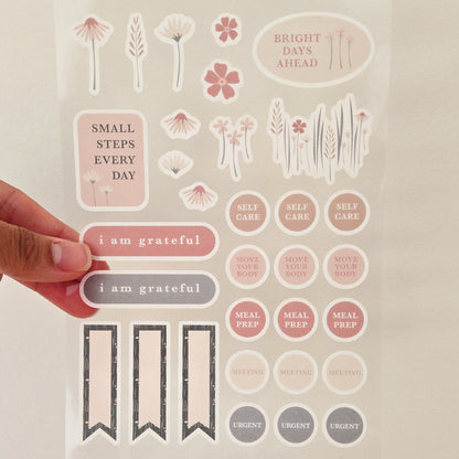 Wildflowers Floral Washi Planner Sticker Sheet