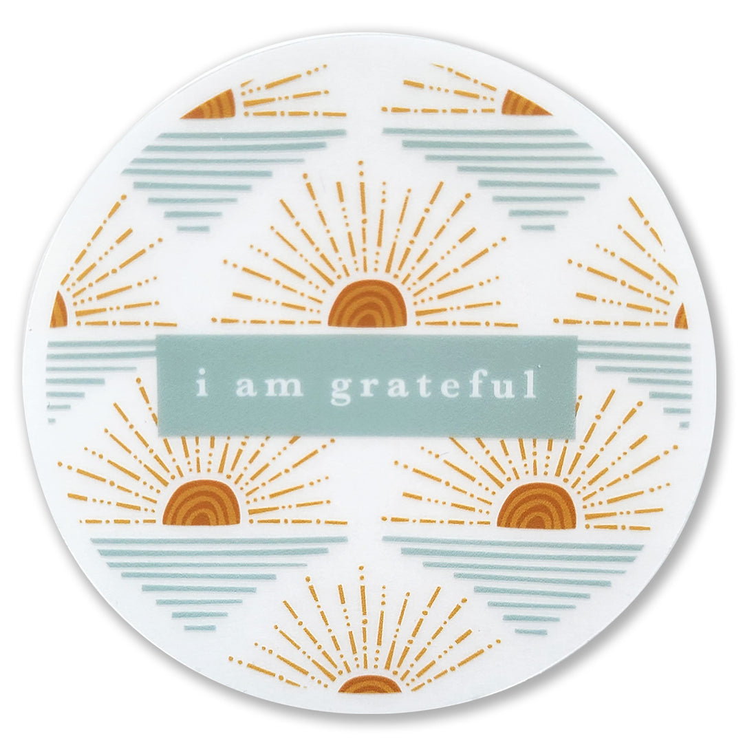 Sunrise 3" Clear Gratitude Sticker